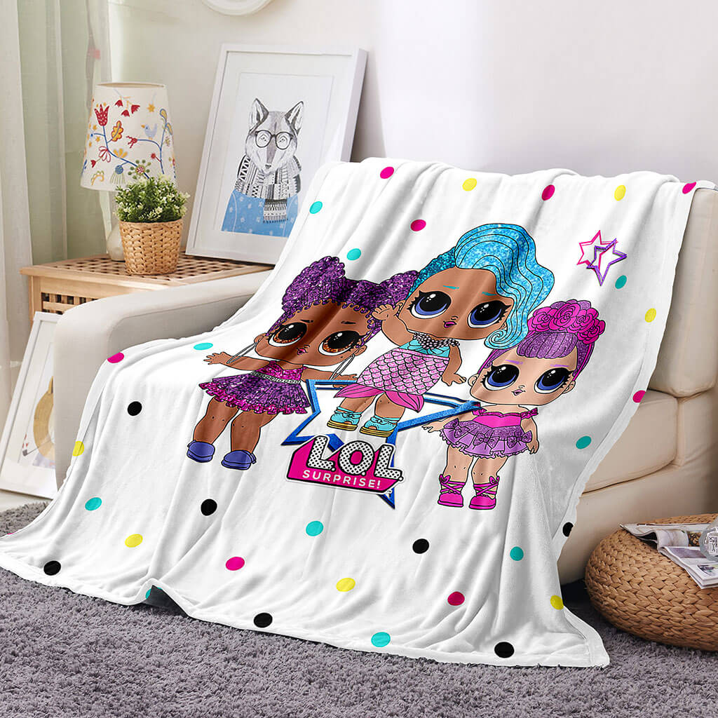L.O.L Surprise Blanket Flannel Fleece Throw Blanket Décoration de chambre