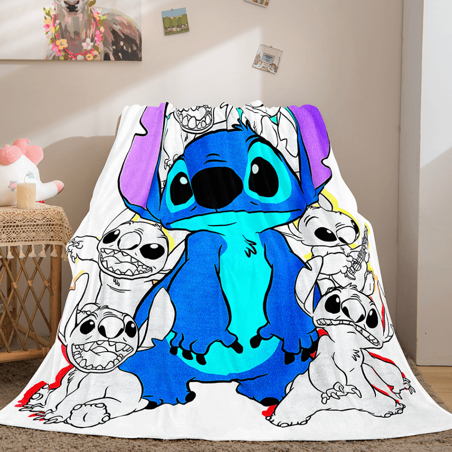 Lilo Stitch 2 Has A Glitch Blanket Flannel Fleece Throw Cosplay Blanket
