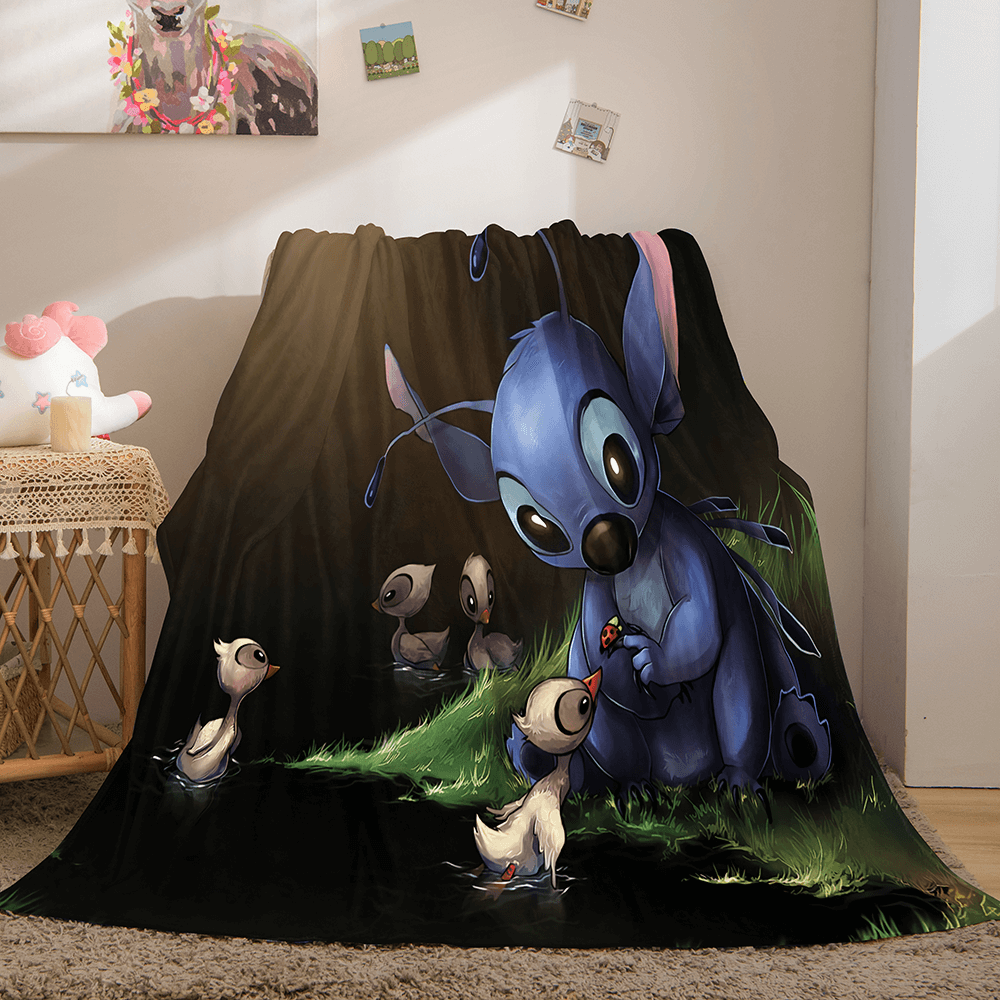 Lilo and Stitch Blanket Flannel Fleece Blanket Throw Cosplay Blanket