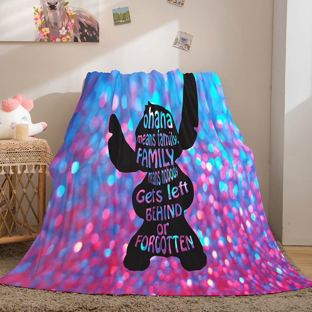 Lilo and Stitch Blanket Flannel Fleece Blanket Throw Cosplay Blanket