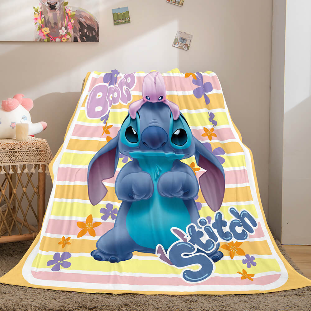 Lilo and Stitch Blanket Flannel Fleece Blanket Throw Cosplay Blanket