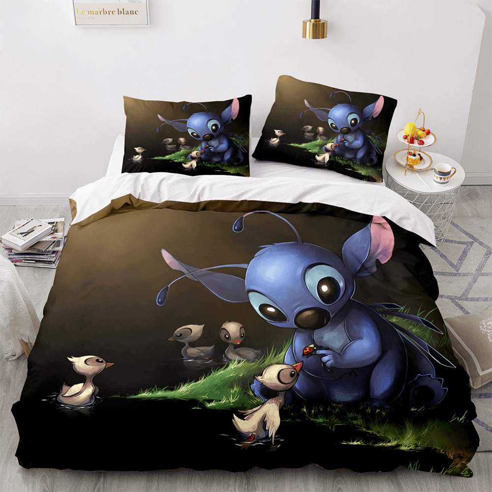 Lilo et Stitch Cosplay ensemble de literie couette housse de couette ensembles de draps de lit