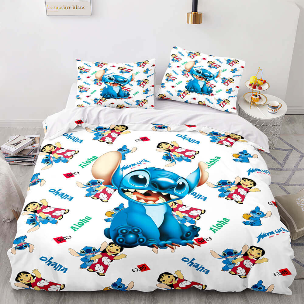 Lilo et Stitch Cosplay Ensemble de literie pour enfants Couette Housses de couette Ensembles de lit