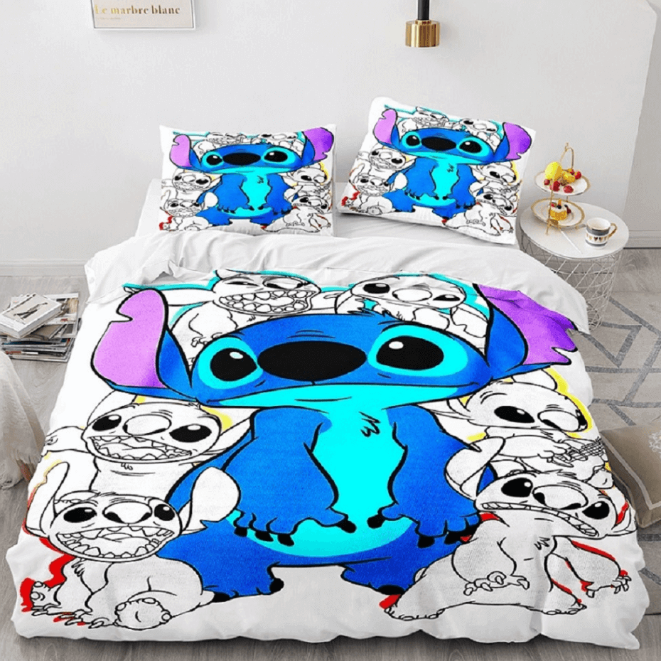 Lilo et Stitch Cosplay Ensemble de literie pour enfants Couette Housses de couette Ensembles de lit
