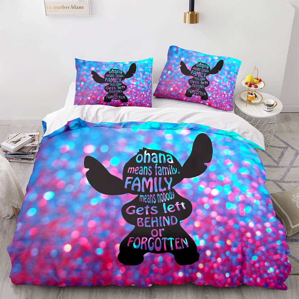 Lilo et Stitch Cosplay Ensemble de literie pour enfants Couette Housses de couette Ensembles de lit