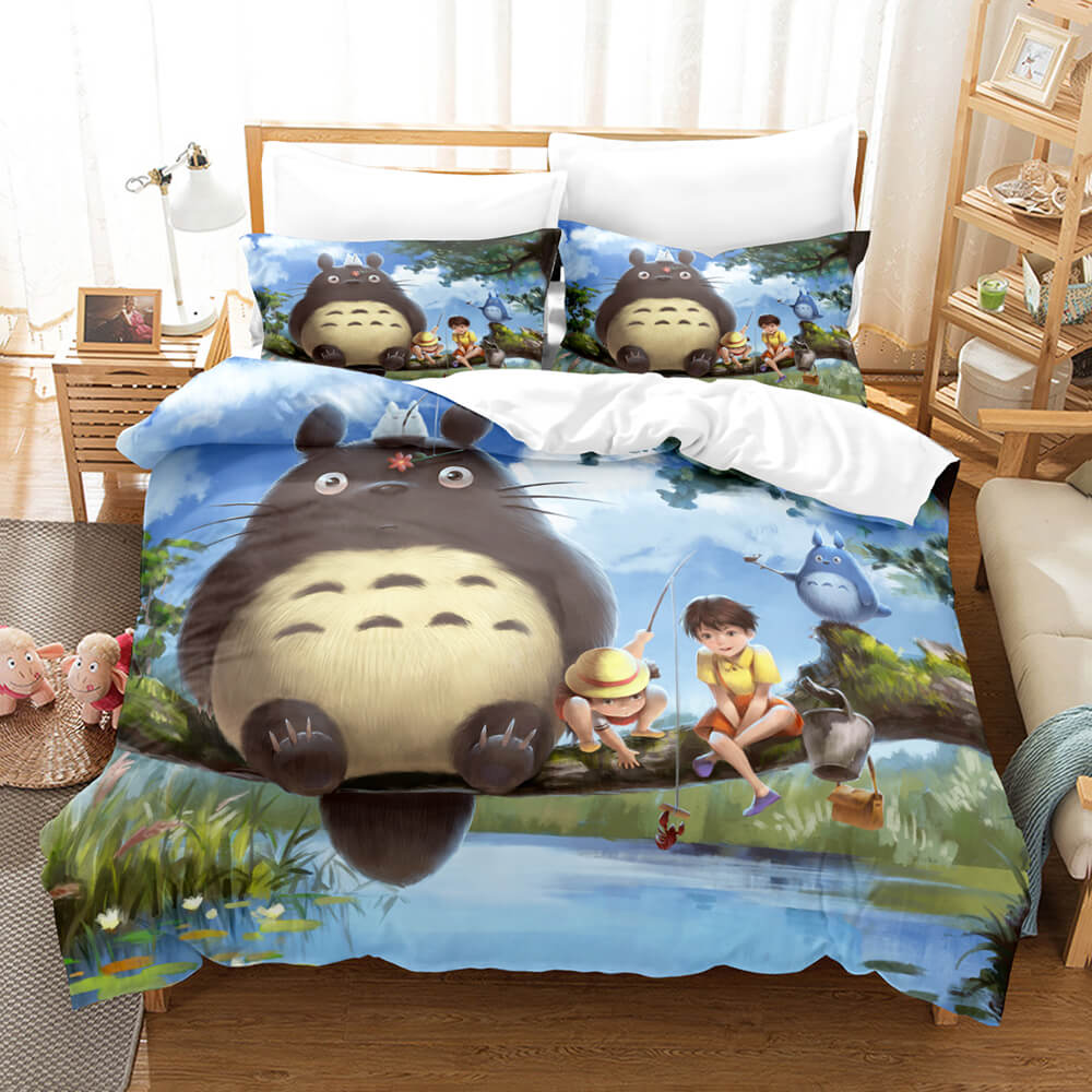 MON VOISIN TOTORO Parure de lit pour enfant avec housse de couette et lit