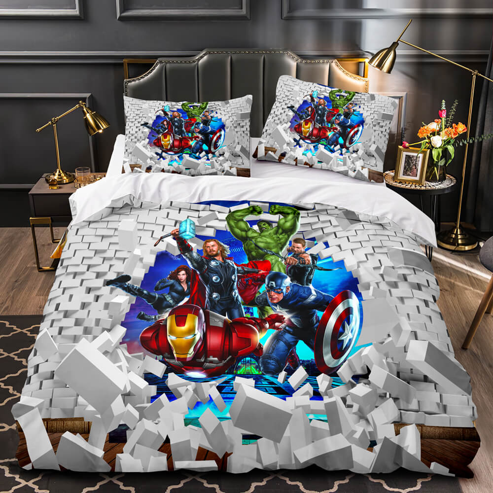Marvel Avengers Cosplay UK Bedding Set Quilt Duvet Cover Bed Sets