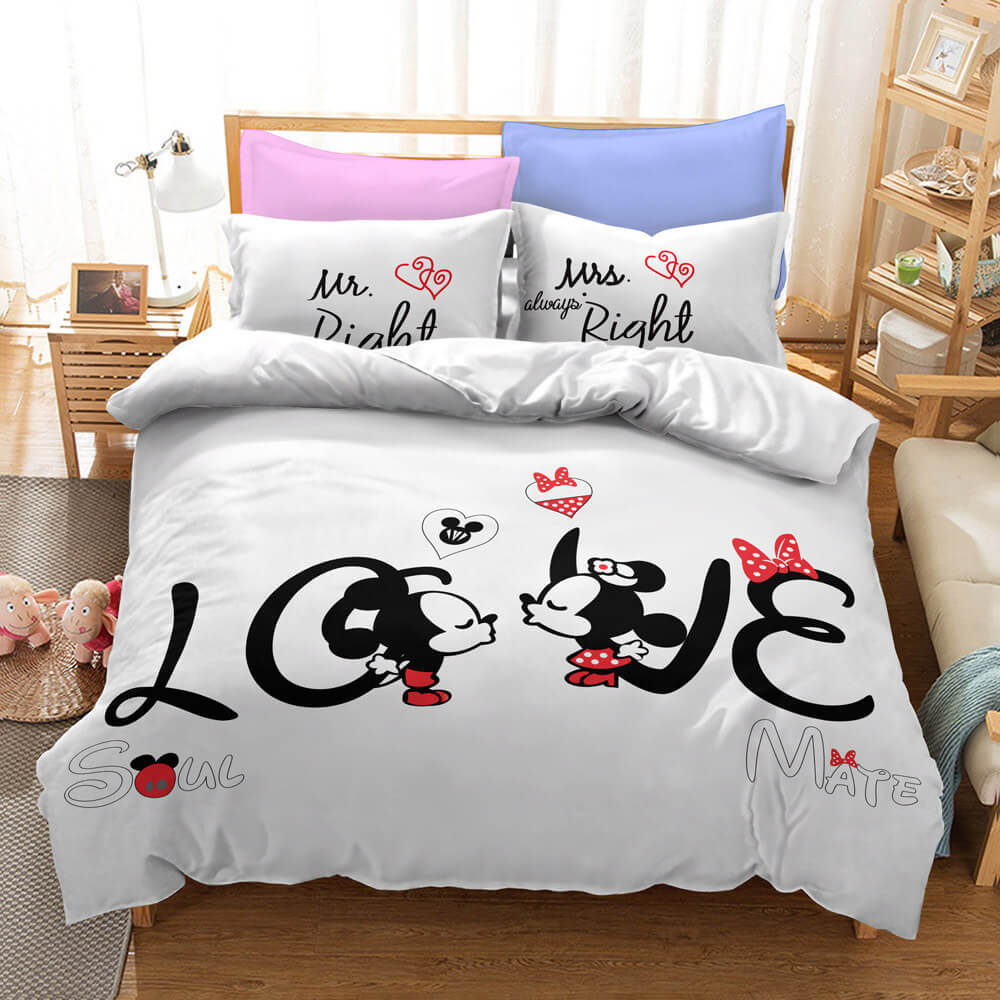 Mickey Mouse Cosplay Ensemble de literie pour enfants Housse de couette Ensembles de draps de lit