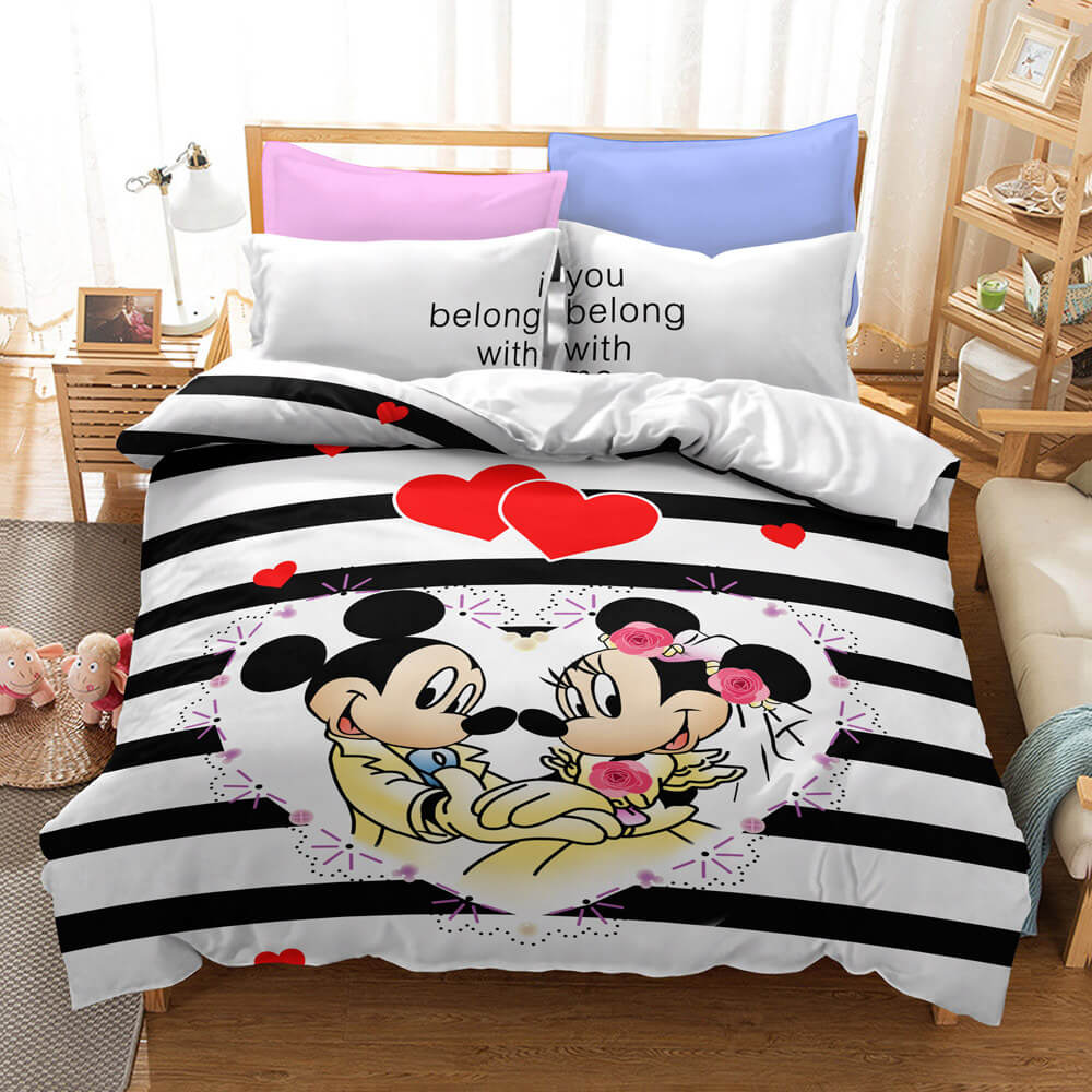 Mickey Mouse Cosplay Ensemble de literie pour enfants Housse de couette Ensembles de draps de lit