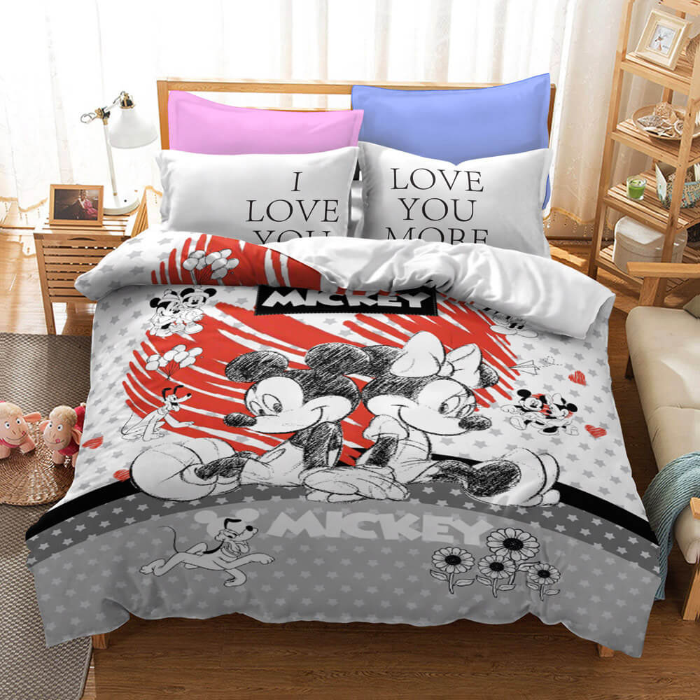 Mickey Mouse Cosplay Ensemble de literie pour enfants Housse de couette Ensembles de draps de lit