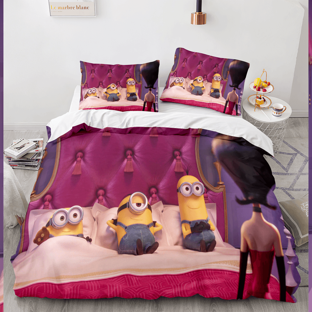 Minions Cosplay Kids Bedding Set Quilt Covers