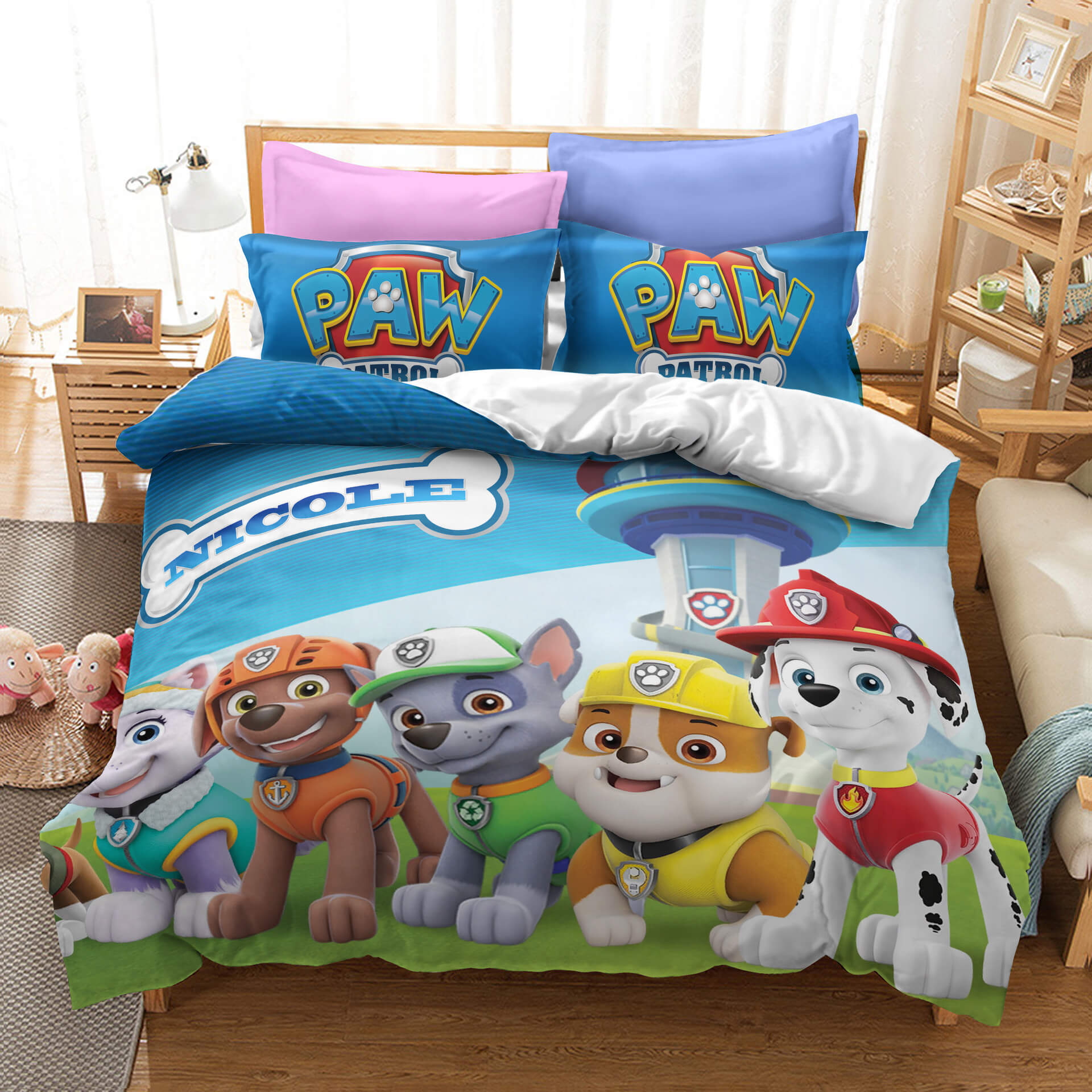PAW Patrol Saison 1 Cosplay Ensemble de literie Quilt Housse de couette Ensembles de lit