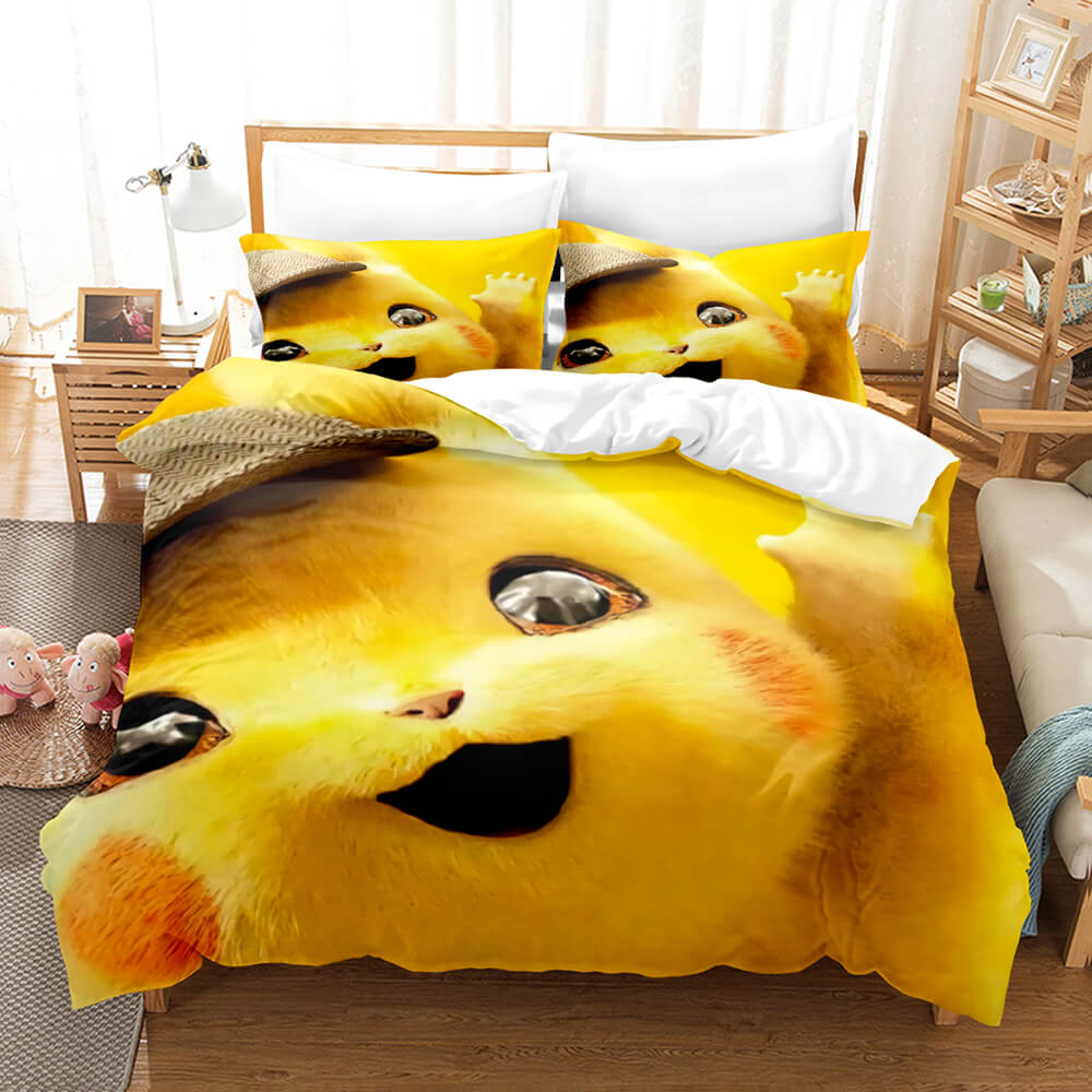 Pokemon Pikachu Cosplay Bedding Set Quilt Cover