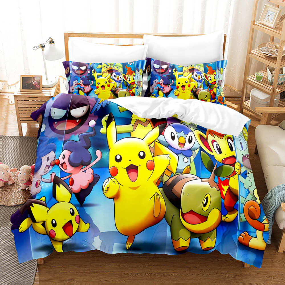 Pokemon Pikachu Cosplay Bedding Set Quilt Cover