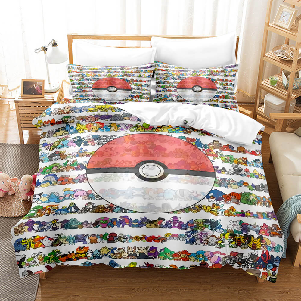 Pokemon Pikachu Cosplay Bedding Set Quilt Cover