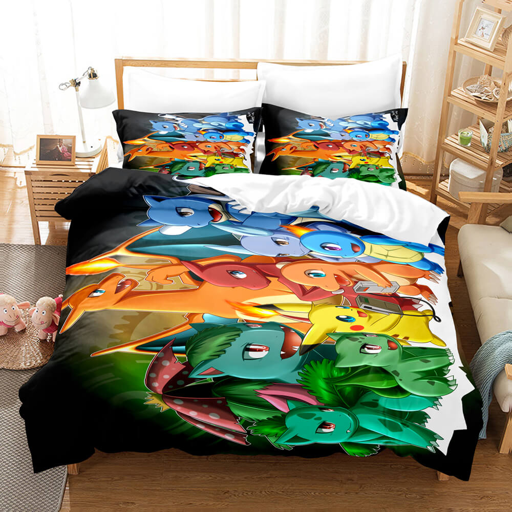 Pokemon Pikachu Cosplay Bedding Set Quilt Cover