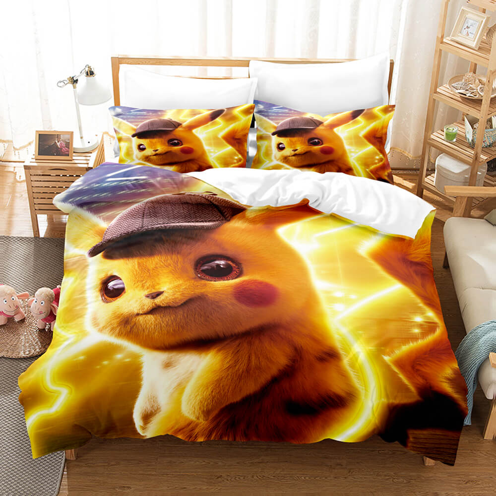 Pokemon Pikachu Cosplay Bedding Set Quilt Cover