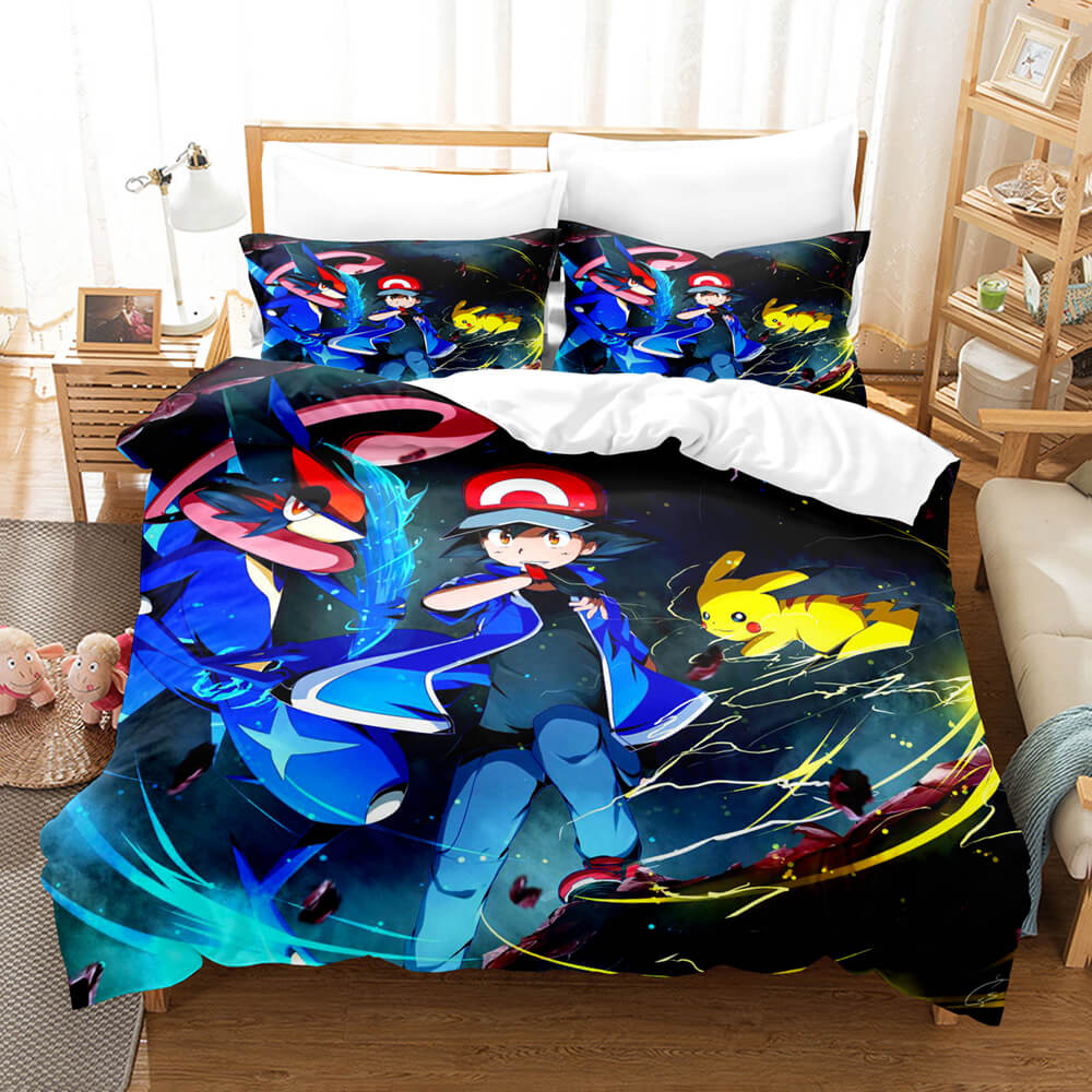 Pokemon Pikachu Cosplay Bedding Set Quilt Cover