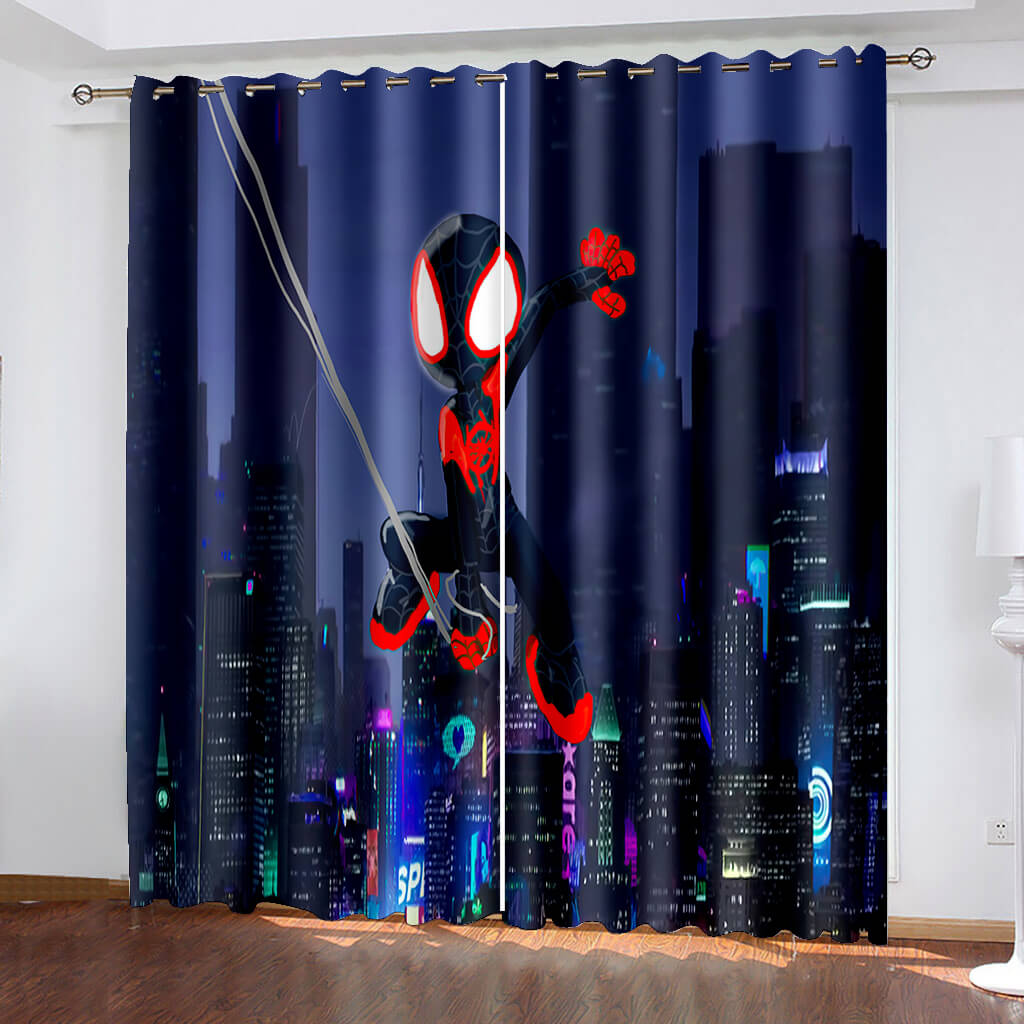 Spider-Man Miles Morales Curtains Blackout Window Drapes