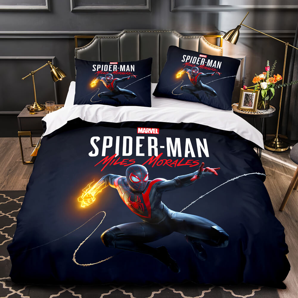 Spiderman Cosplay Spider-Man Parure de lit Couette Draps Housses de couette