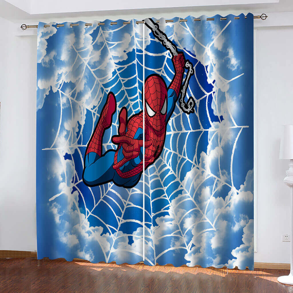 Spider-Man Curtains Cosplay Blackout Window Drapes Room Decoration