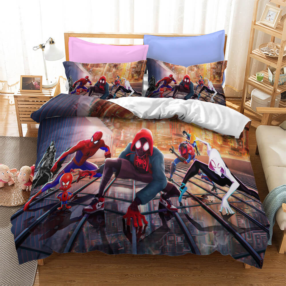 Spider Man Miles Morales Gwen Stacy Parure de lit Housse de couette Parure de lit
