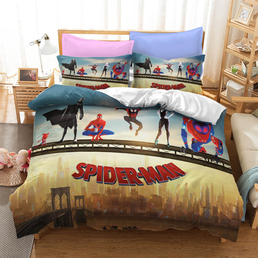 Spider Man Miles Morales Gwen Stacy Parure de lit Housse de couette Parure de lit