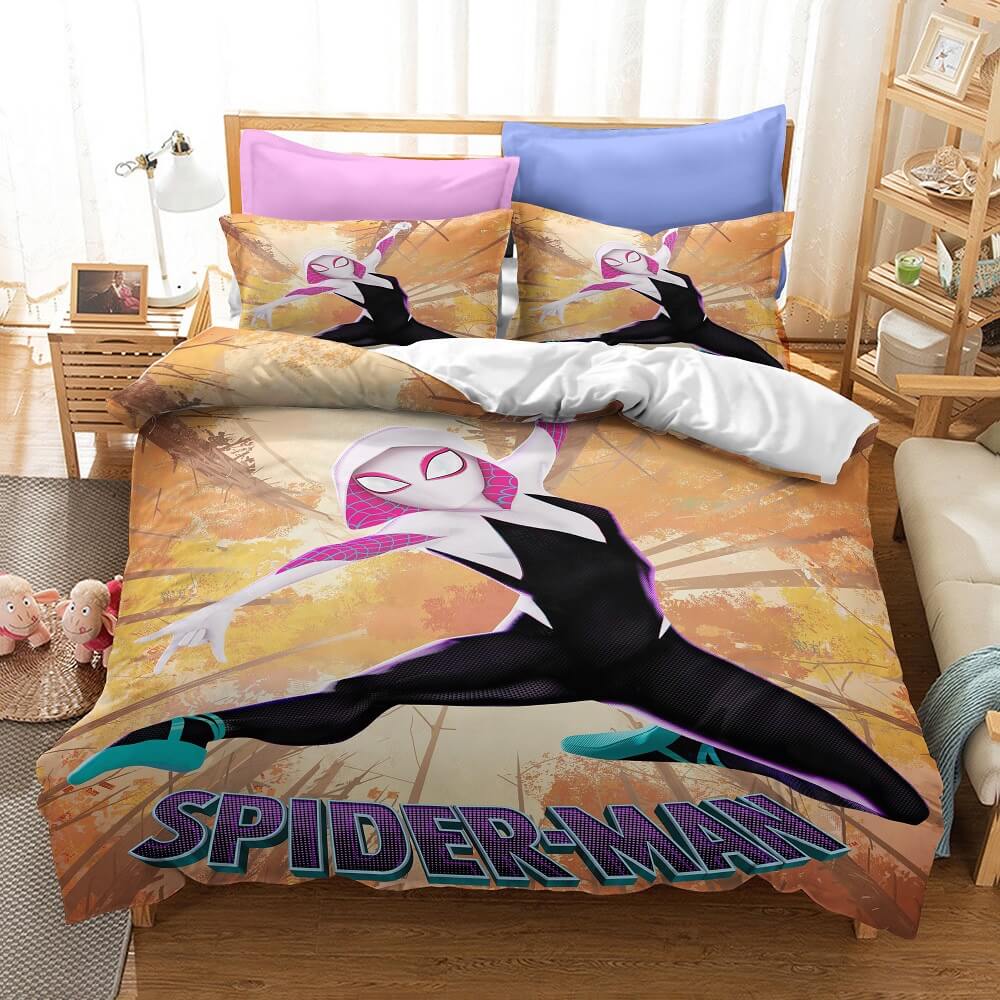 Spider Man Miles Morales Gwen Stacy Parure de lit Housse de couette Parure de lit