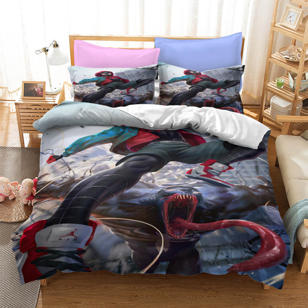 Spider Man Miles Morales Gwen Stacy Parure de lit Housse de couette Parure de lit