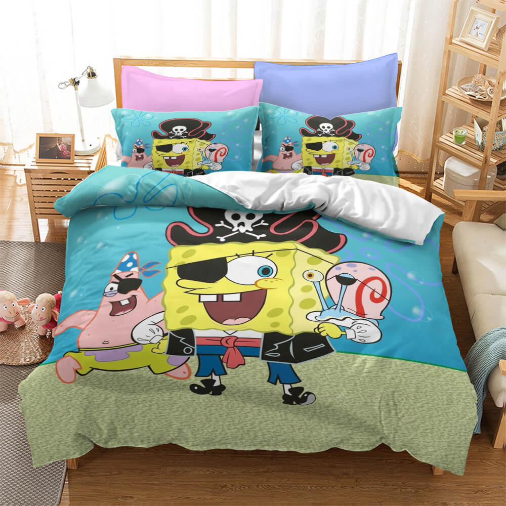 SpongeBob SquarePants Parure de lit pour enfant avec housse de couette et housse de couette