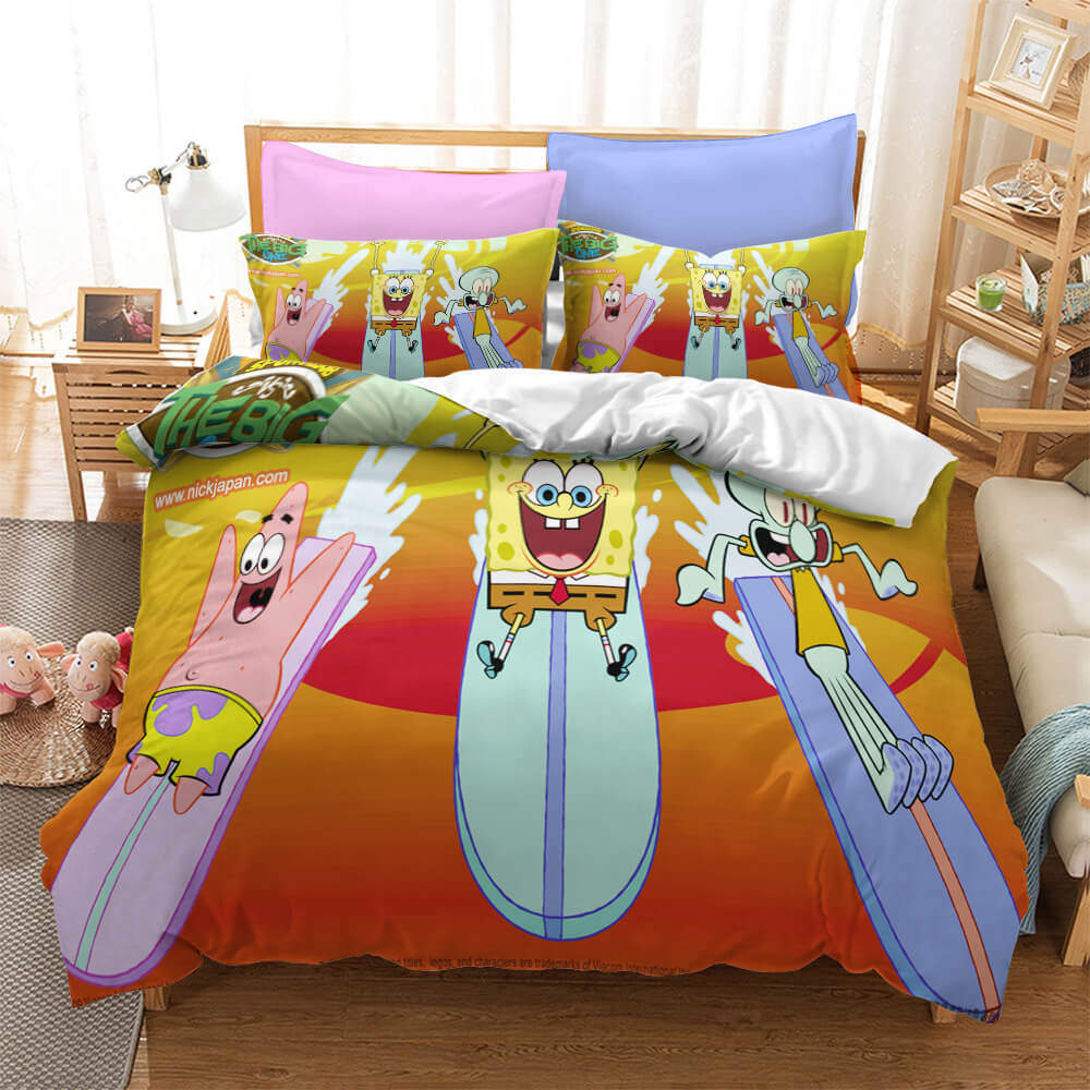 SpongeBob SquarePants Parure de lit pour enfant avec housse de couette et housse de couette