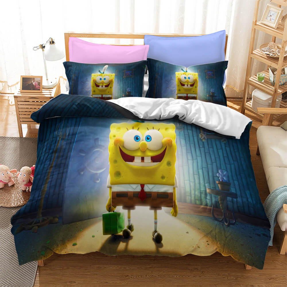 SpongeBob SquarePants Parure de lit pour enfant avec housse de couette et housse de couette
