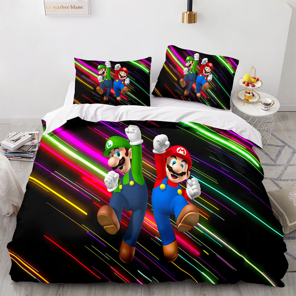 Super Mario Cosplay ensemble de literie couette housses de couette ensembles de draps