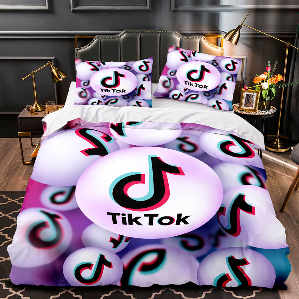 Tiktok UK Bedding Set Tik Tok Cosplay Quilt Duvet Cover Bed Sets