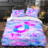 Tiktok UK Parure de lit Tik Tok Cosplay Housse de couette Parures de lit