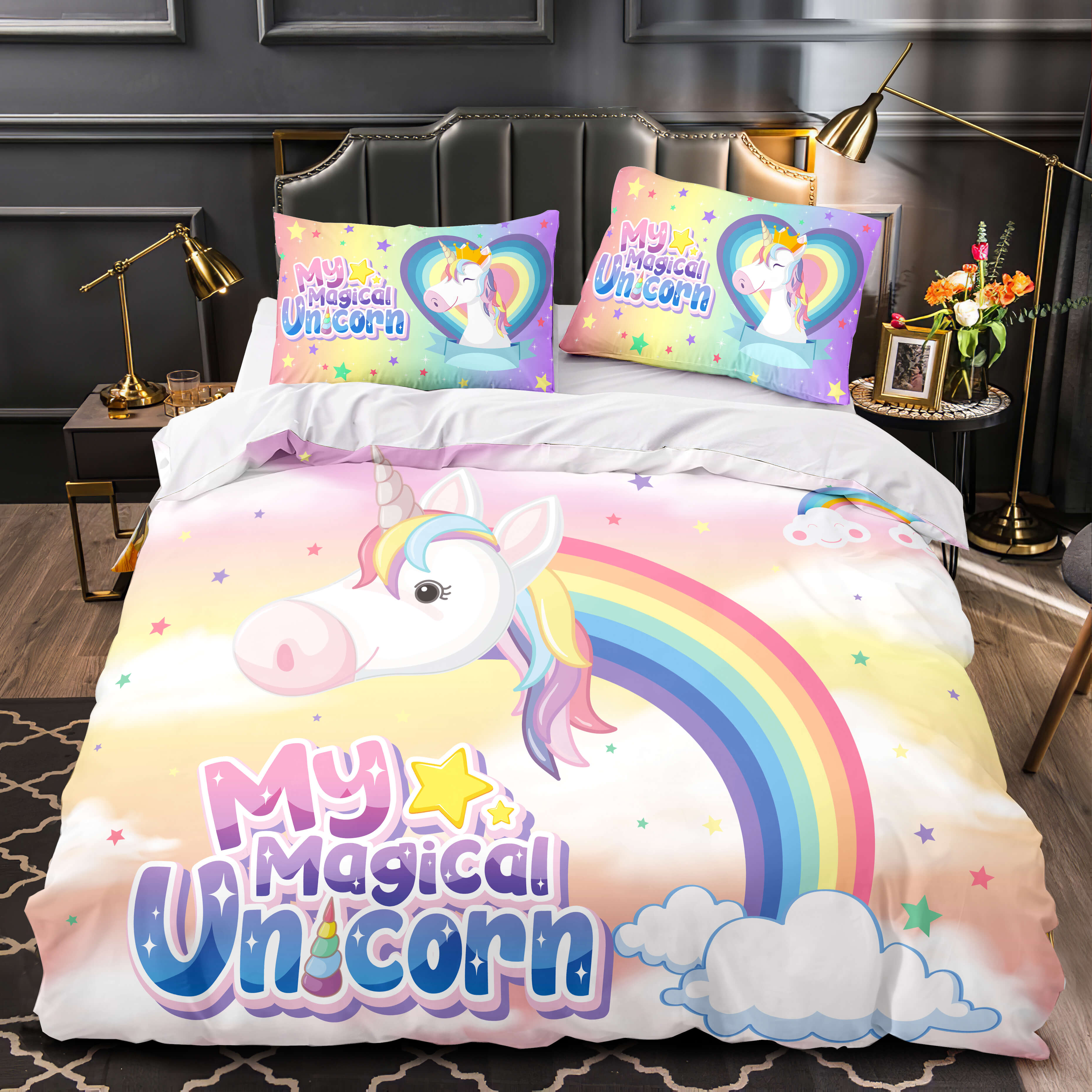 Ensemble de literie Licorne Housse de couette Ensembles de literie pour enfants Cadeau
