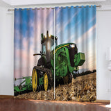 Load image into Gallery viewer, Agriculture Tractor Curtains Pattern Blackout Window Drapes