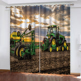 Load image into Gallery viewer, Agriculture Tractor Curtains Pattern Blackout Window Drapes