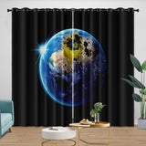 Charger l'image dans la visionneuse de la galerie, Alien Earth Curtains Pattern Blackout Window Drapes