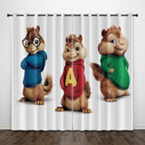 Load image into Gallery viewer, Alvin and the Chipmunks Curtains Pattern Blackout Window Drapes