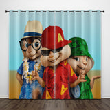 Load image into Gallery viewer, Alvin and the Chipmunks Curtains Pattern Blackout Window Drapes