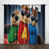 Load image into Gallery viewer, Alvin and the Chipmunks Curtains Pattern Blackout Window Drapes