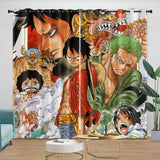 Charger l&#39;image dans la visionneuse de la galerie, Anime One Piece Curtains Kids Blackout Window Drapes