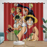 Charger l&#39;image dans la visionneuse de la galerie, Anime One Piece Curtains Kids Blackout Window Drapes