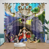 Load image into Gallery viewer, Anime One Piece Curtains Pattern Blackout Window Drapes