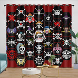 Load image into Gallery viewer, Anime One Piece Curtains Pattern Blackout Window Drapes