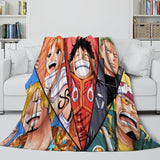 Load image into Gallery viewer, Anime One Piece Throw Flannel Pattern Blanket Kids Room Decoration