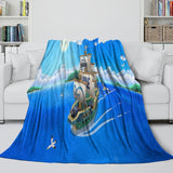 Load image into Gallery viewer, Anime One Piece Throw Flannel Pattern Blanket Kids Room Decoration