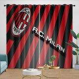 Charger l'image dans la visionneuse de la galerie, Associazione Calcio Milan Curtains Blackout Window Drapes Room Decoration