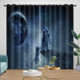 Charger l'image dans la visionneuse de la galerie, Astronaut Curtains Blackout Window Drapes Kids Room Decoration